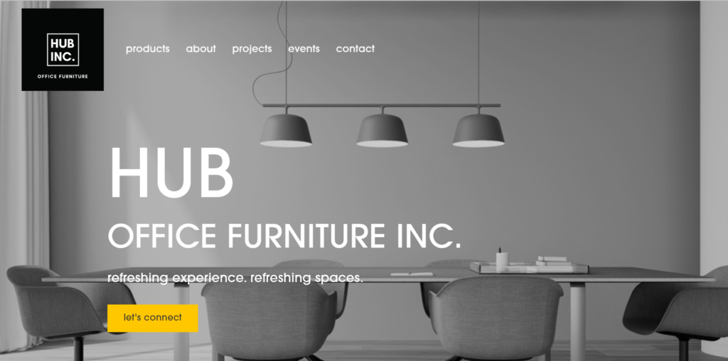HUB-Office-Furniture-Website-Homepage